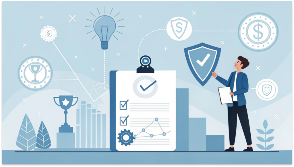 Patent filing in India importance illustration showing legal protection, revenue generation, and business growth